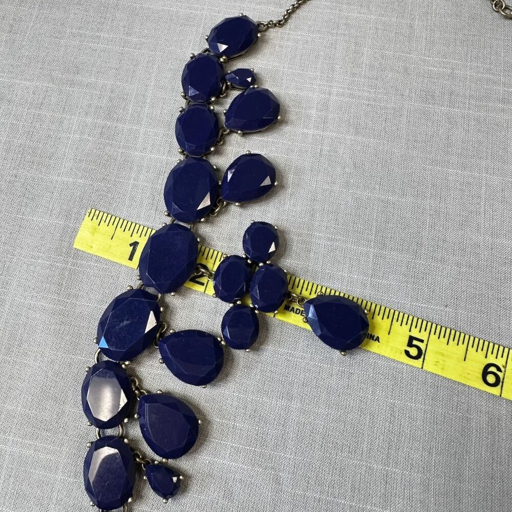 J. Crew Dark Blue Cascading Stone Necklace - Picture 6 of 13